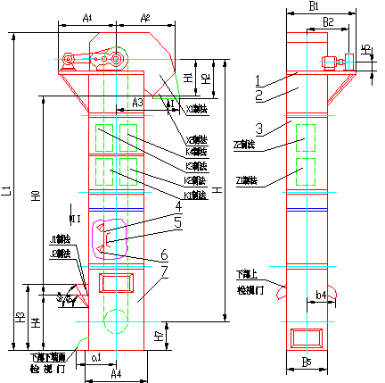 斗式提升機(jī)結(jié)構(gòu)圖